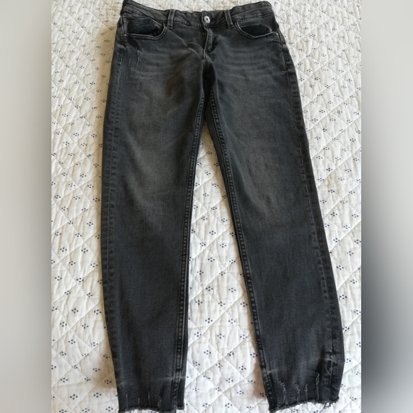 Zara Size 8 Skinny Leg Cut Gray Jeggings - Picture 8 of 12